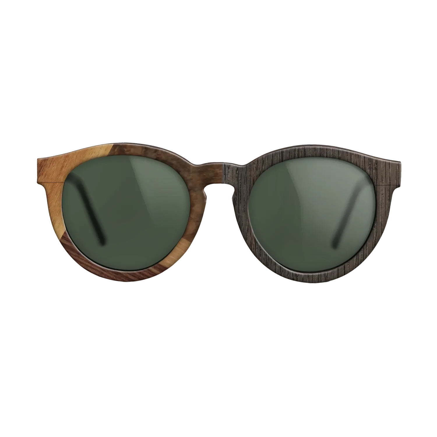 Fumed Oak,Walnut Burl,Rosewood Reconstituted: Cubic Cuts - The Rebel - Round - SIRIS wood optic