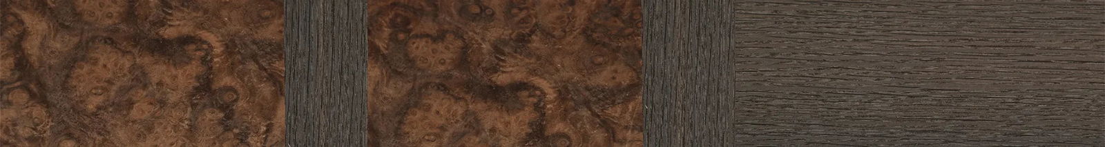 Fumed Oak,Walnut Burl: Splice - The Hero - Square - SIRIS wood optic