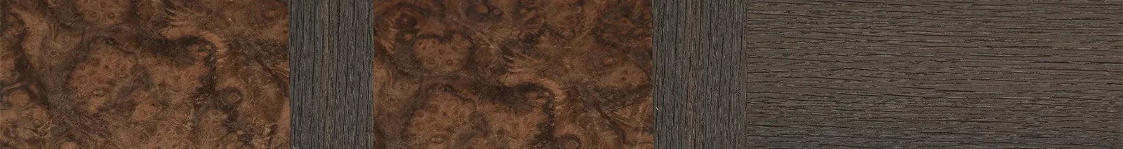 Fumed Oak,Walnut Burl: Splice - The Sage - Rectangle - SIRIS wood optic