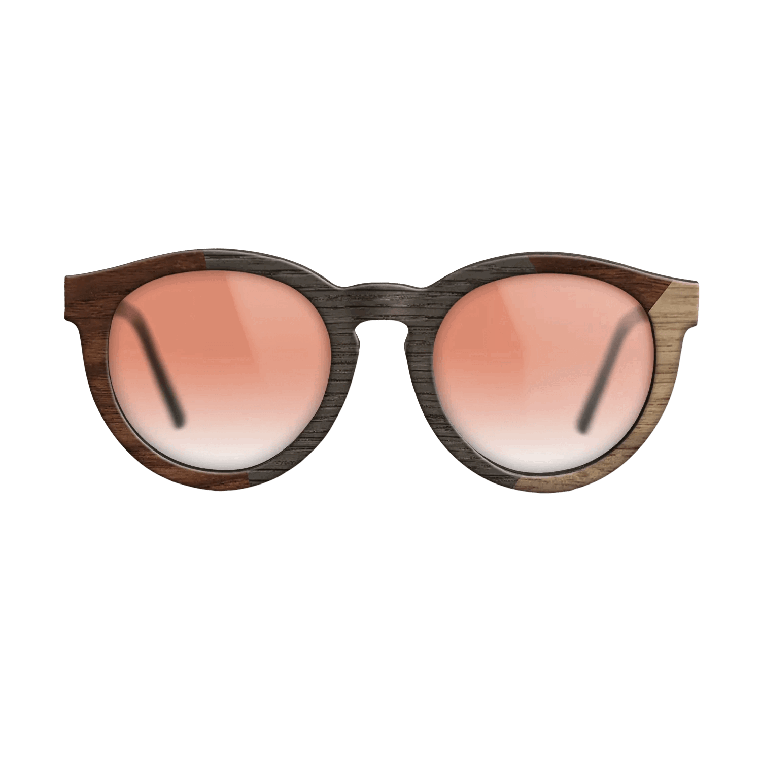Fumed Oak,Walnut Claro Dark,Walnut: Straight Grain: Angle Cut - The Rebel - Round - SIRIS wood optic