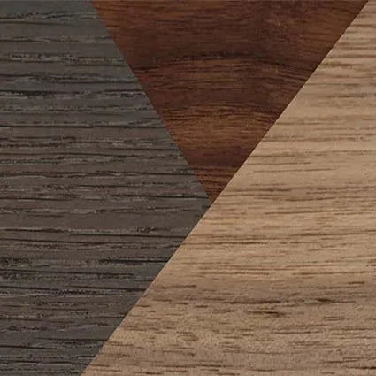 Fumed Oak,Walnut Claro Dark,Walnut: Straight Grain: Angle Cut - The Sage - Rectangle - SIRIS wood optic