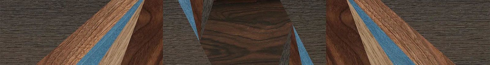 Fumed Oak,Walnut Claro Light,Poplar Dyed: Blue Denim,Poplar Dyed: Grey,Ziricote Dark Quartered,Walnut: Straight Grain: Fractal - The Sage - Rectangle - SIRIS wood optic