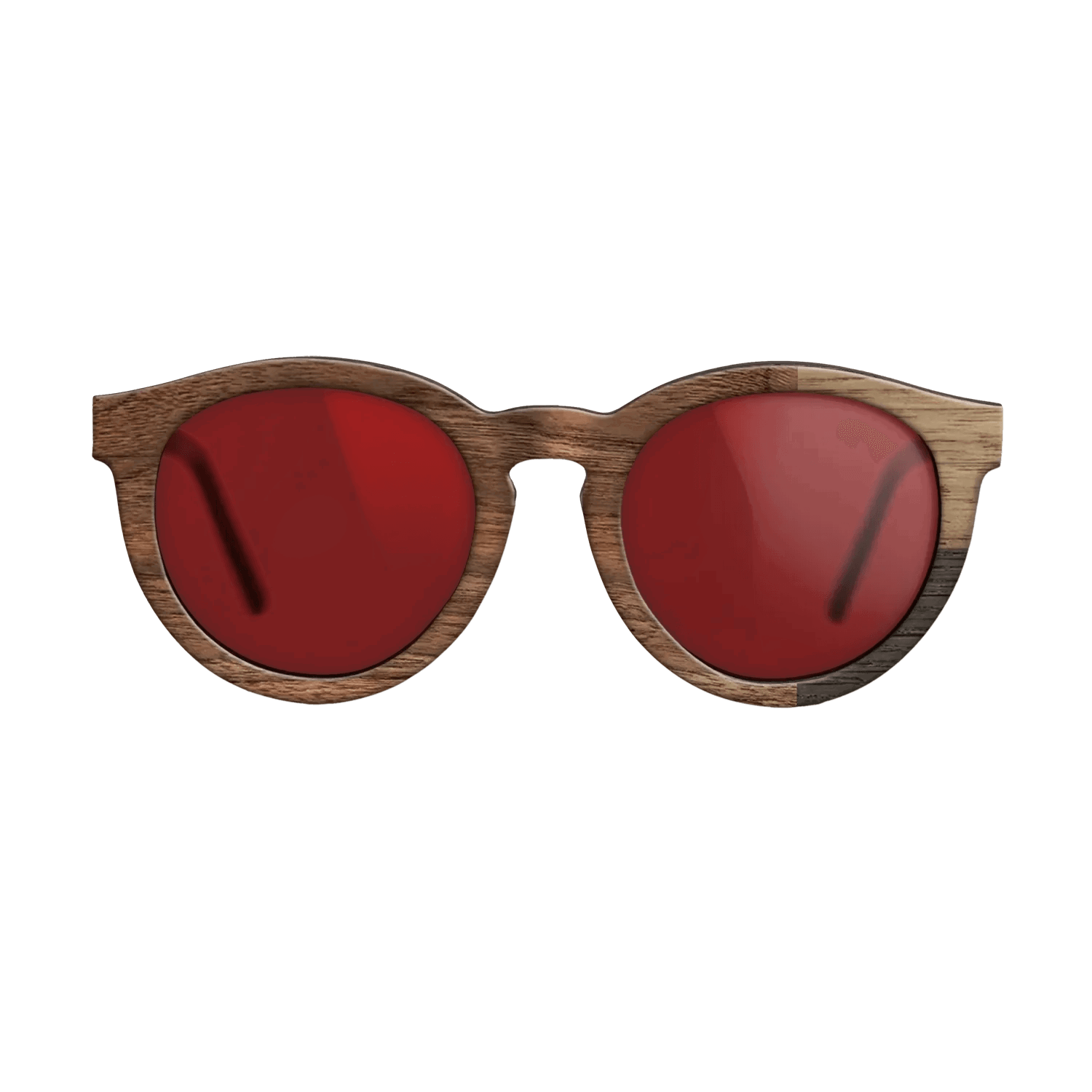 Fumed Oak,Walnut Claro Light,Walnut: Straight Grain: Cubic Cuts - The Rebel - Round - SIRIS wood optic