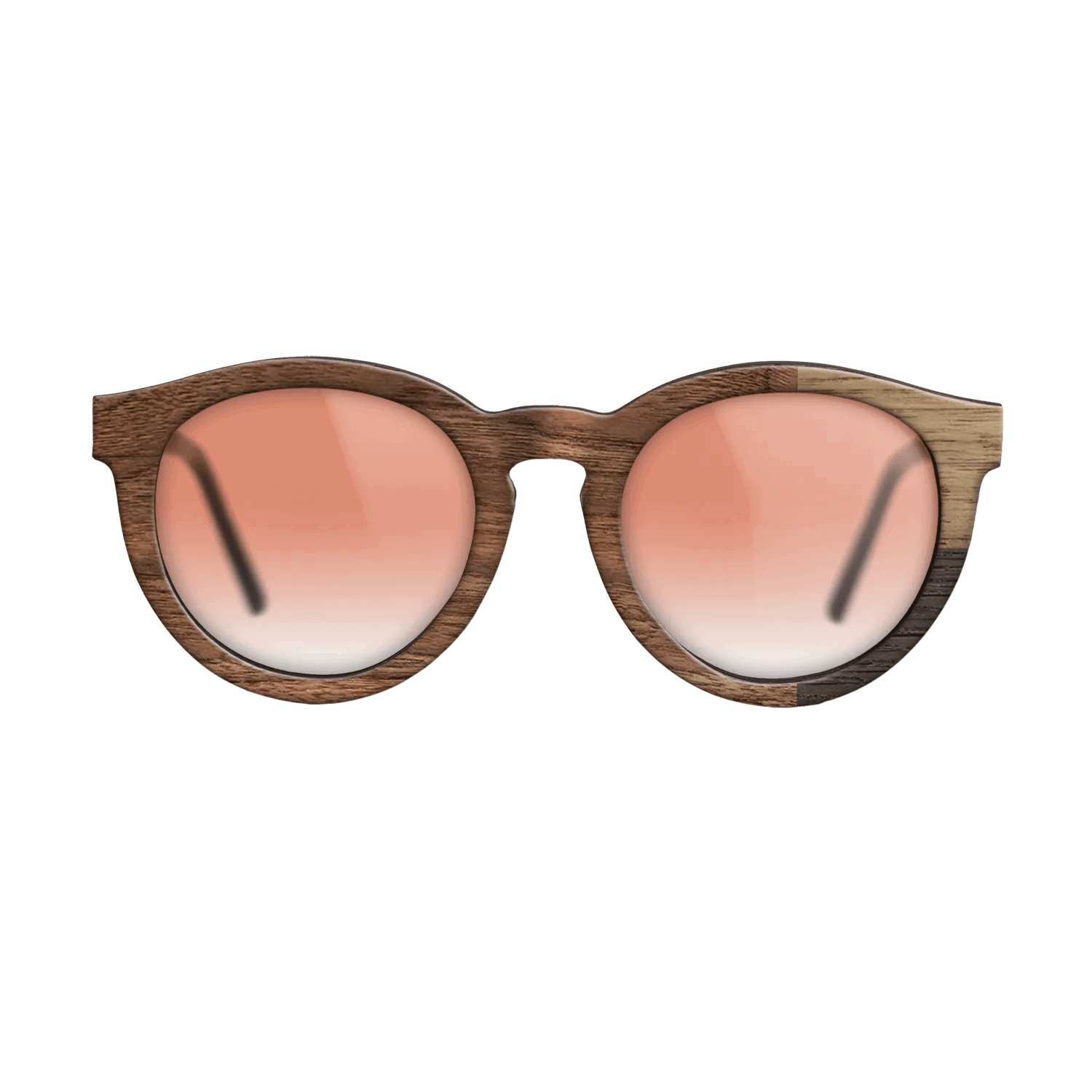 Fumed Oak,Walnut Claro Light,Walnut: Straight Grain: Cubic Cuts - The Rebel - Round - SIRIS wood optic