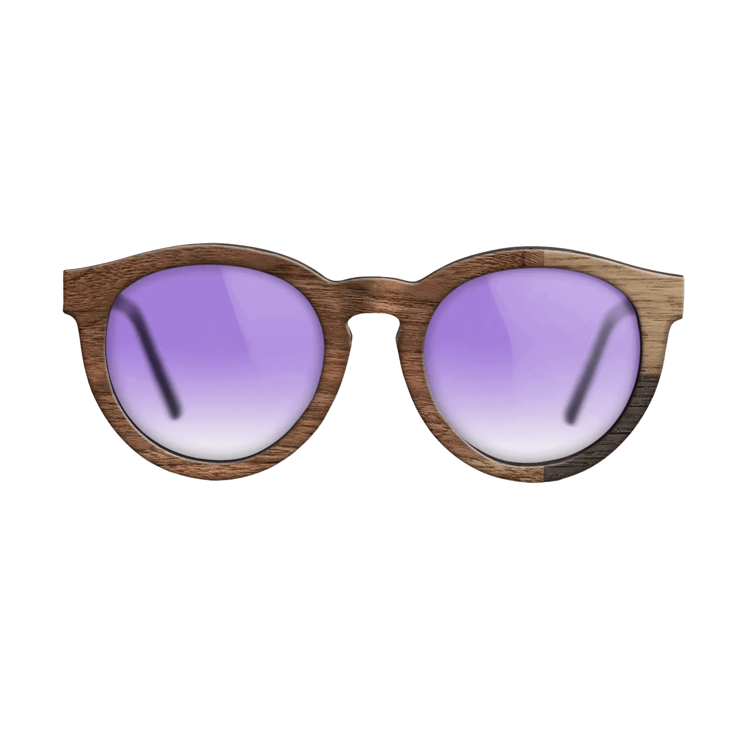 Fumed Oak,Walnut Claro Light,Walnut: Straight Grain: Cubic Cuts - The Rebel - Round - SIRIS wood optic