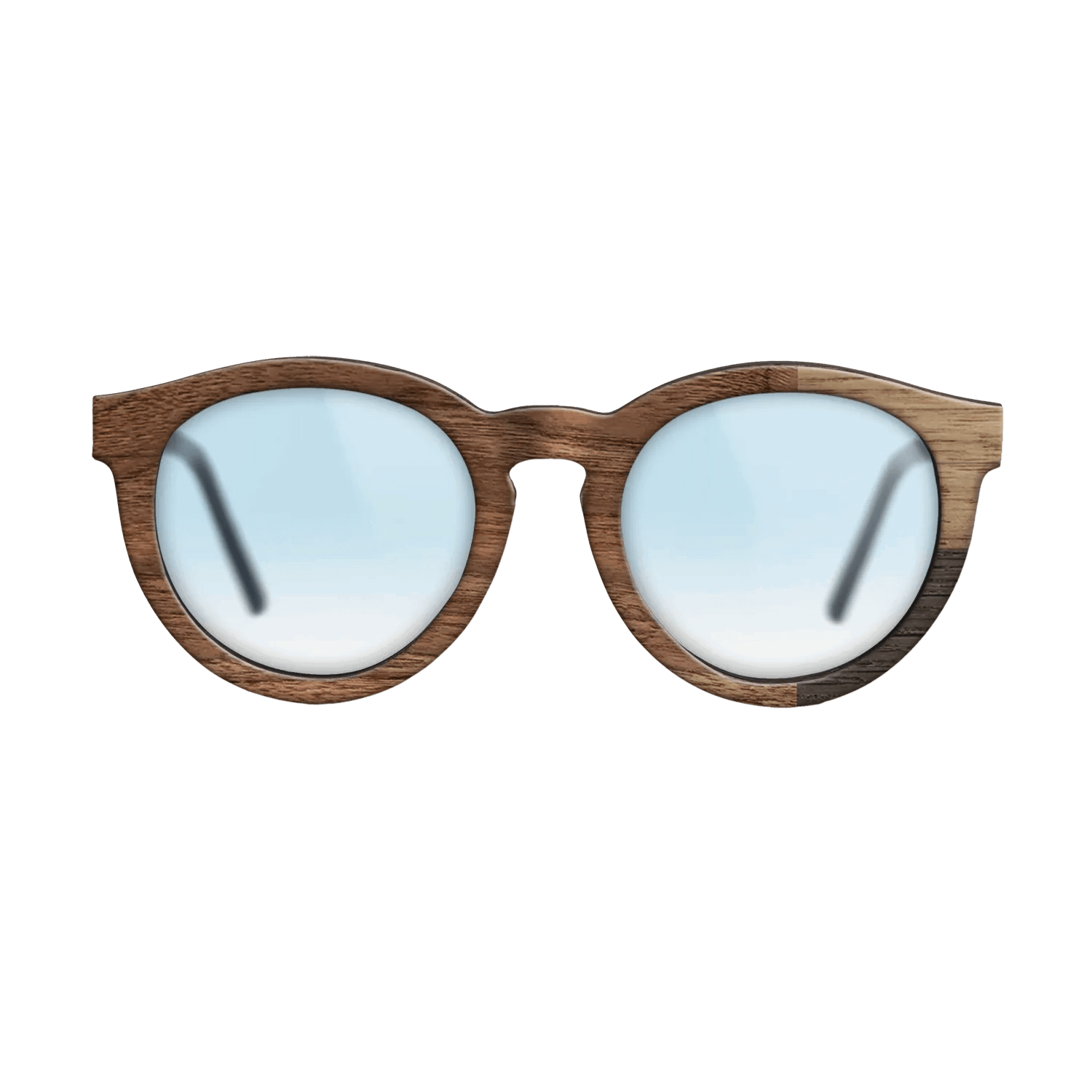 Fumed Oak,Walnut Claro Light,Walnut: Straight Grain: Cubic Cuts - The Rebel - Round - SIRIS wood optic