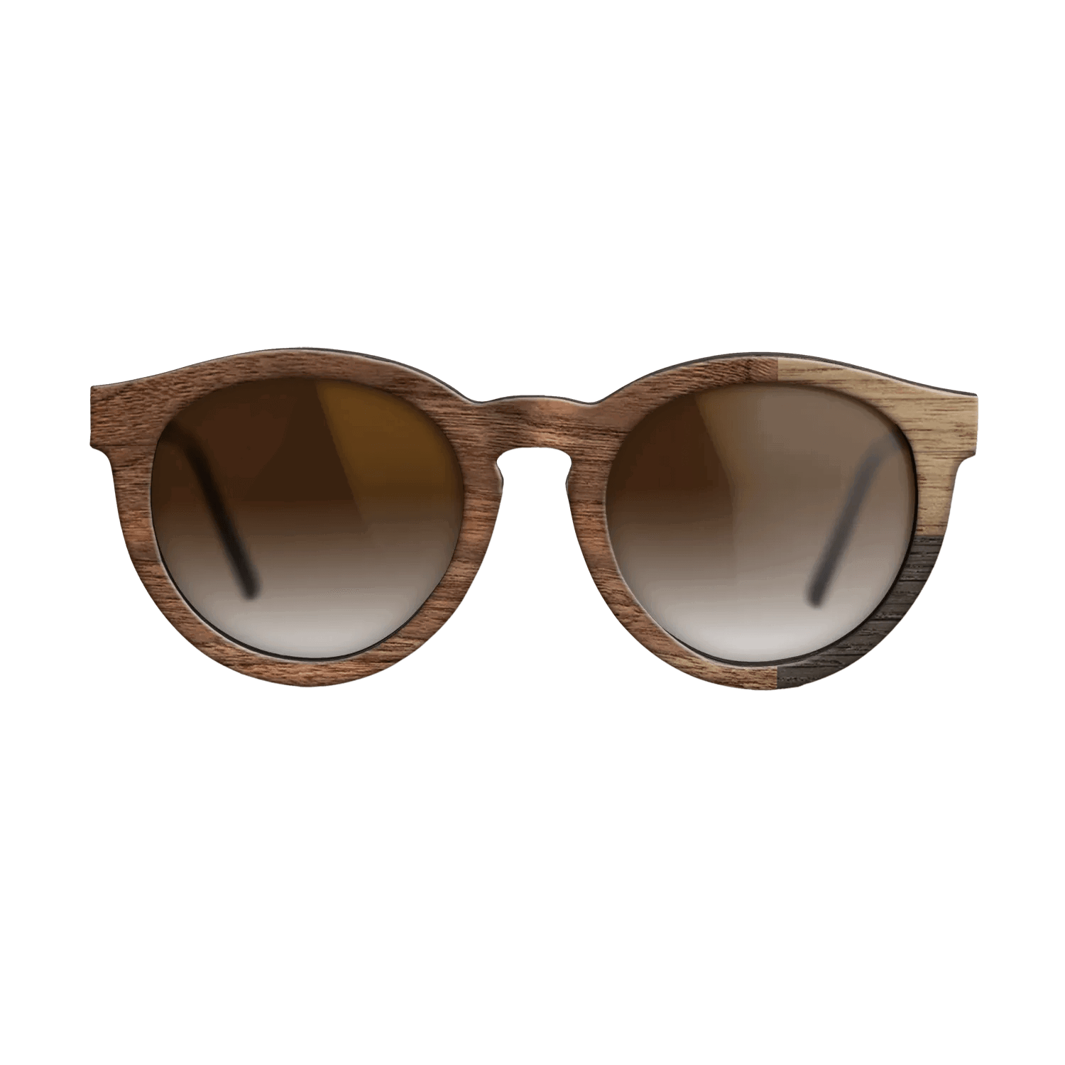 Fumed Oak,Walnut Claro Light,Walnut: Straight Grain: Cubic Cuts - The Rebel - Round - SIRIS wood optic