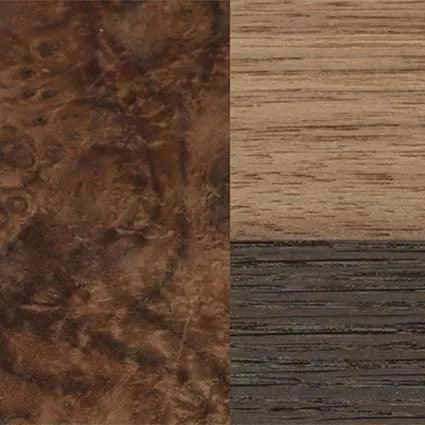 Fumed Oak,Walnut: Straight Grain: Cubic Cuts - The Rebel - Round - SIRIS wood optic