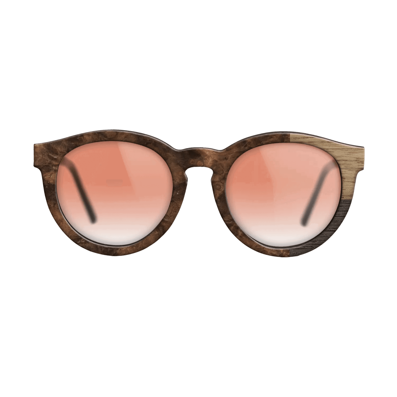 Fumed Oak,Walnut: Straight Grain: Cubic Cuts - The Rebel - Round - SIRIS wood optic