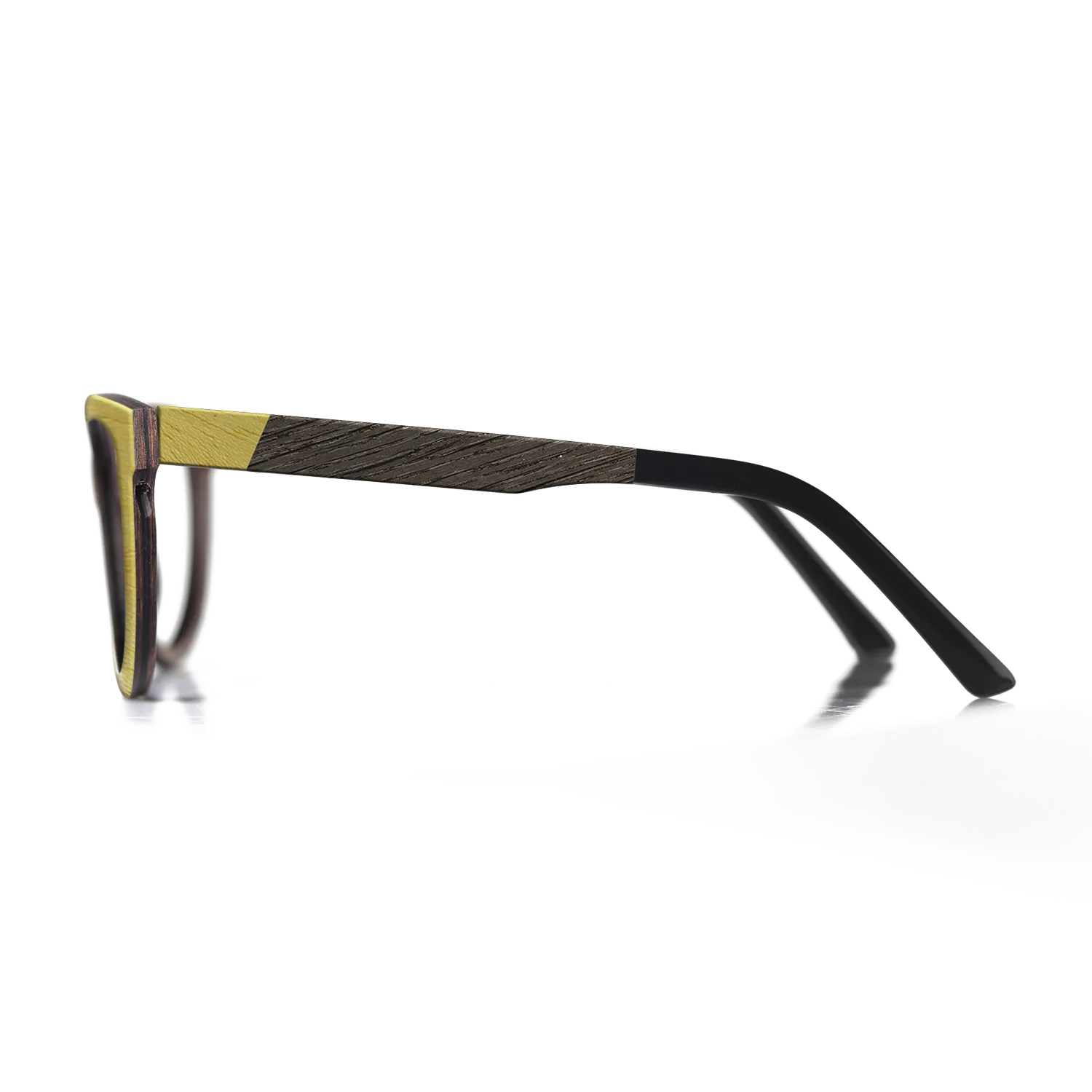 Fumed Oak,Walnut: Straight Grain,Italian Ebony,Poplar Dyed: Yellow,Poplar Dyed: Blue Denim: Angle Cut - The Hero - Square - SIRIS wood optic