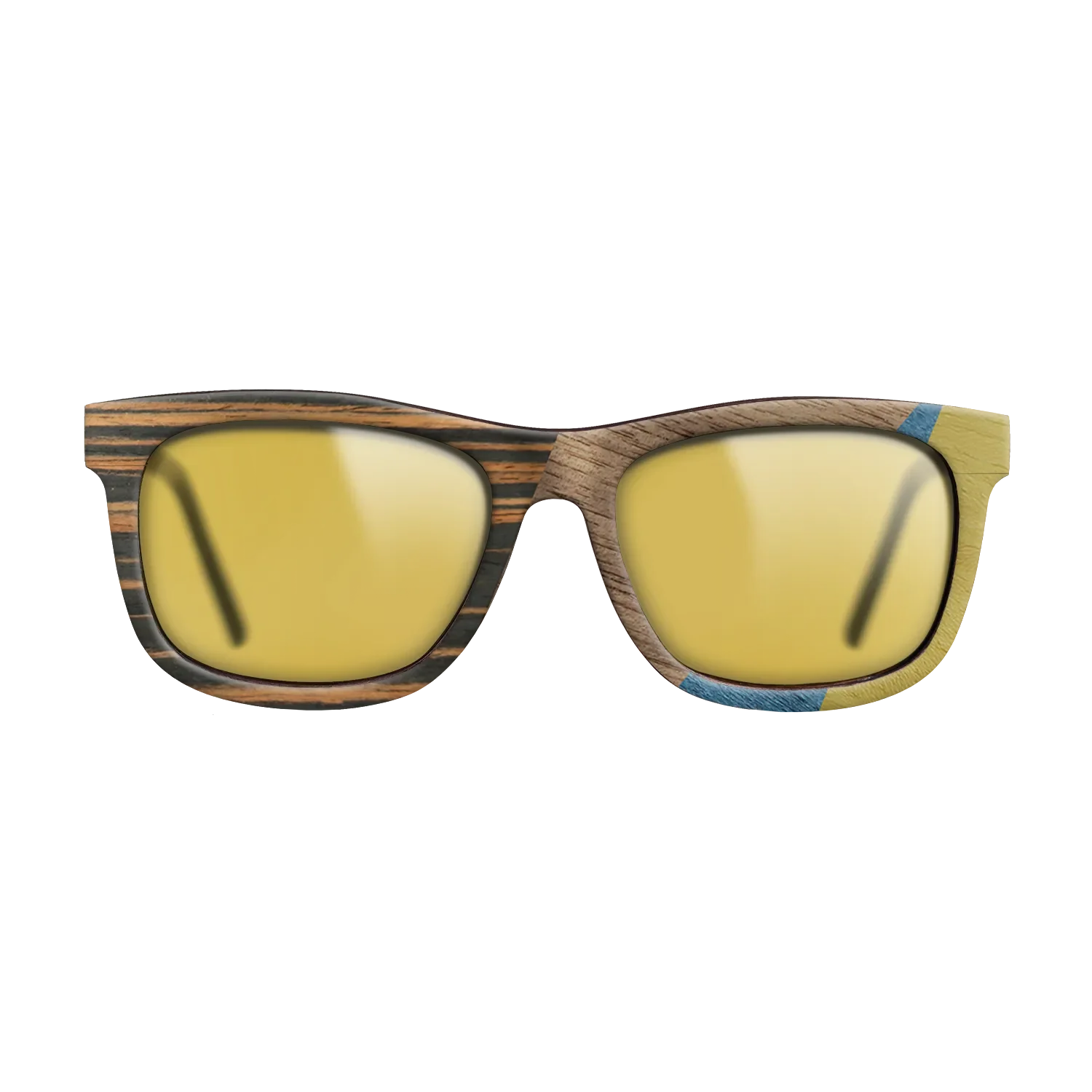 Fumed Oak,Walnut: Straight Grain,Italian Ebony,Poplar Dyed: Yellow,Poplar Dyed: Blue Denim: Angle Cut - The Hero - Square - SIRIS wood optic