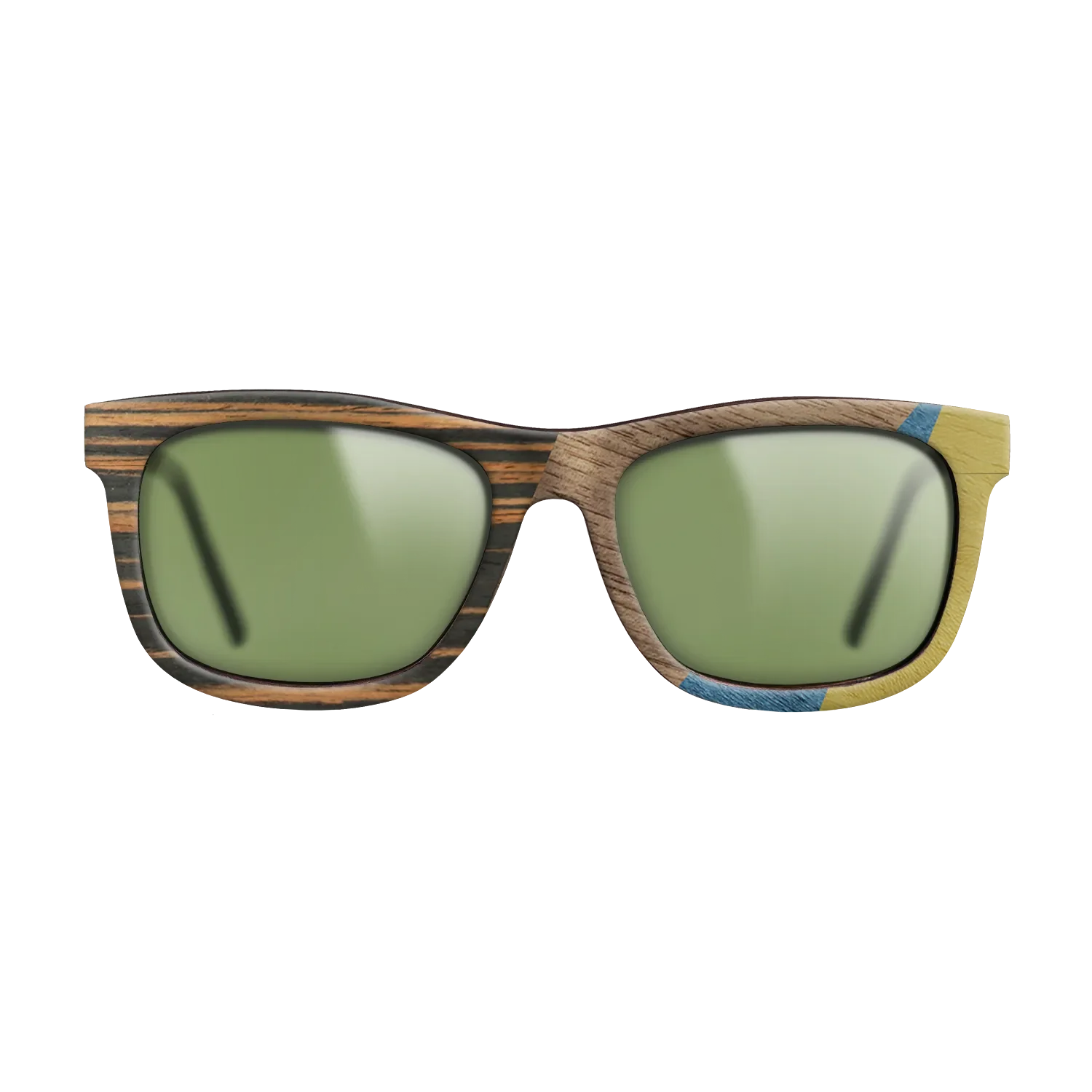 Fumed Oak,Walnut: Straight Grain,Italian Ebony,Poplar Dyed: Yellow,Poplar Dyed: Blue Denim: Angle Cut - The Hero - Square - SIRIS wood optic