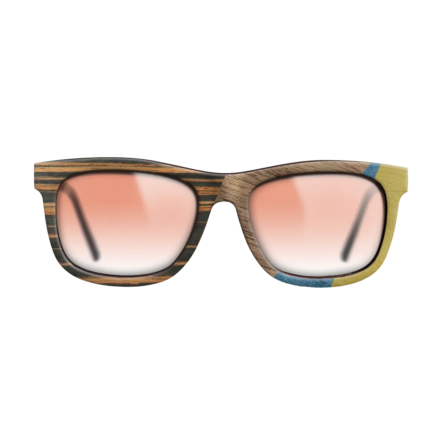 Fumed Oak,Walnut: Straight Grain,Italian Ebony,Poplar Dyed: Yellow,Poplar Dyed: Blue Denim: Angle Cut - The Hero - Square - SIRIS wood optic