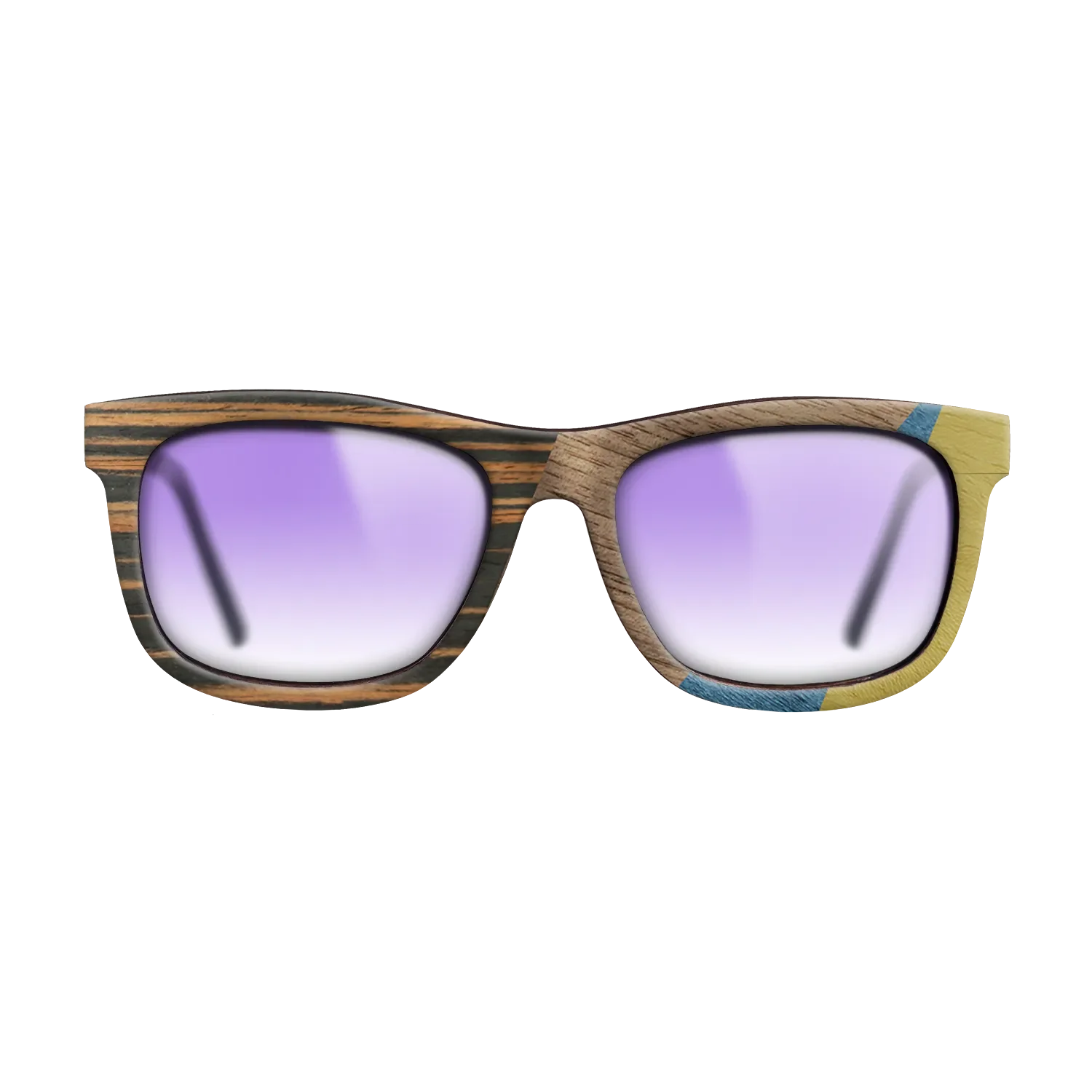 Fumed Oak,Walnut: Straight Grain,Italian Ebony,Poplar Dyed: Yellow,Poplar Dyed: Blue Denim: Angle Cut - The Hero - Square - SIRIS wood optic