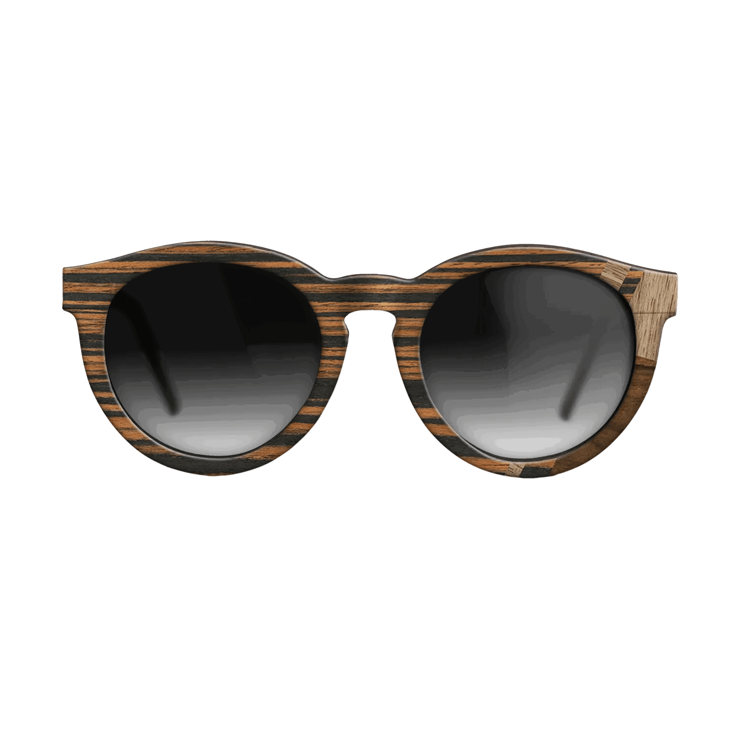 Fumed Oak,Walnut: Straight Grain,Italian Ebony,Ziricote Dark Quartered: Mosaic - The Rebel - Round - 1694 - SIRIS wood optic