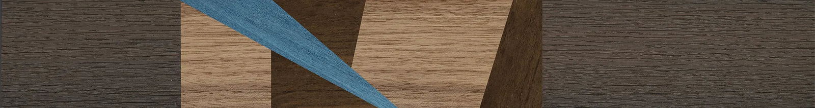 Fumed Oak,Walnut: Straight Grain,Poplar Dyed: Blue Denim,Ziricote Dark Quartered: Wedge - The Hero - Square - 1976 - SIRIS wood optic