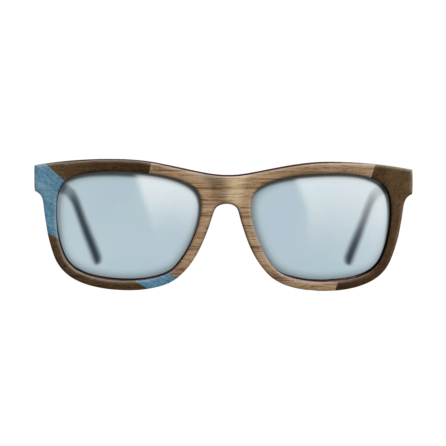 Fumed Oak,Walnut: Straight Grain,Poplar Dyed: Blue Denim,Ziricote Dark Quartered: Wedge - The Hero - Square - 1976 - SIRIS wood optic