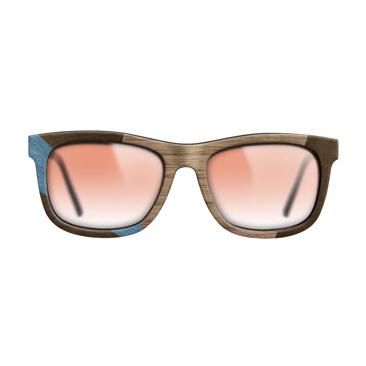 Fumed Oak,Walnut: Straight Grain,Poplar Dyed: Blue Denim,Ziricote Dark Quartered: Wedge - The Hero - Square - 1976 - SIRIS wood optic