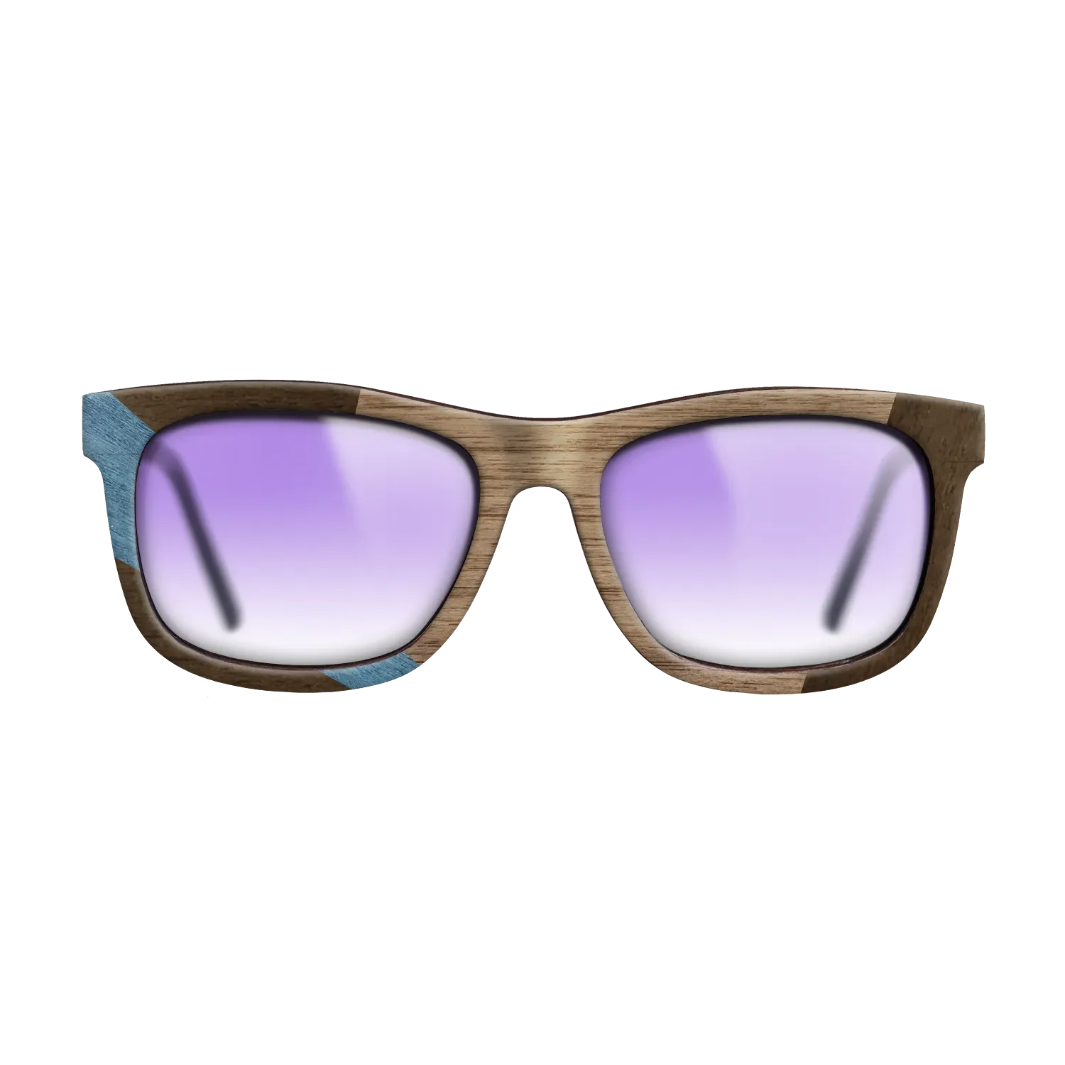 Fumed Oak,Walnut: Straight Grain,Poplar Dyed: Blue Denim,Ziricote Dark Quartered: Wedge - The Hero - Square - 1976 - SIRIS wood optic