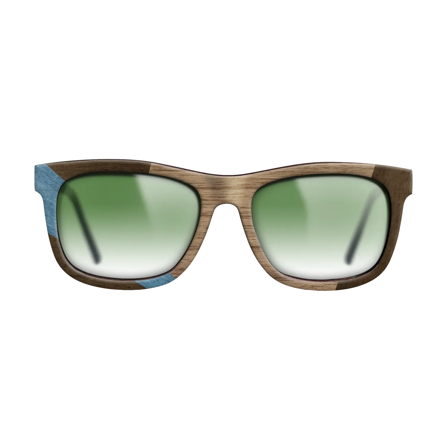 Fumed Oak,Walnut: Straight Grain,Poplar Dyed: Blue Denim,Ziricote Dark Quartered: Wedge - The Hero - Square - 1976 - SIRIS wood optic