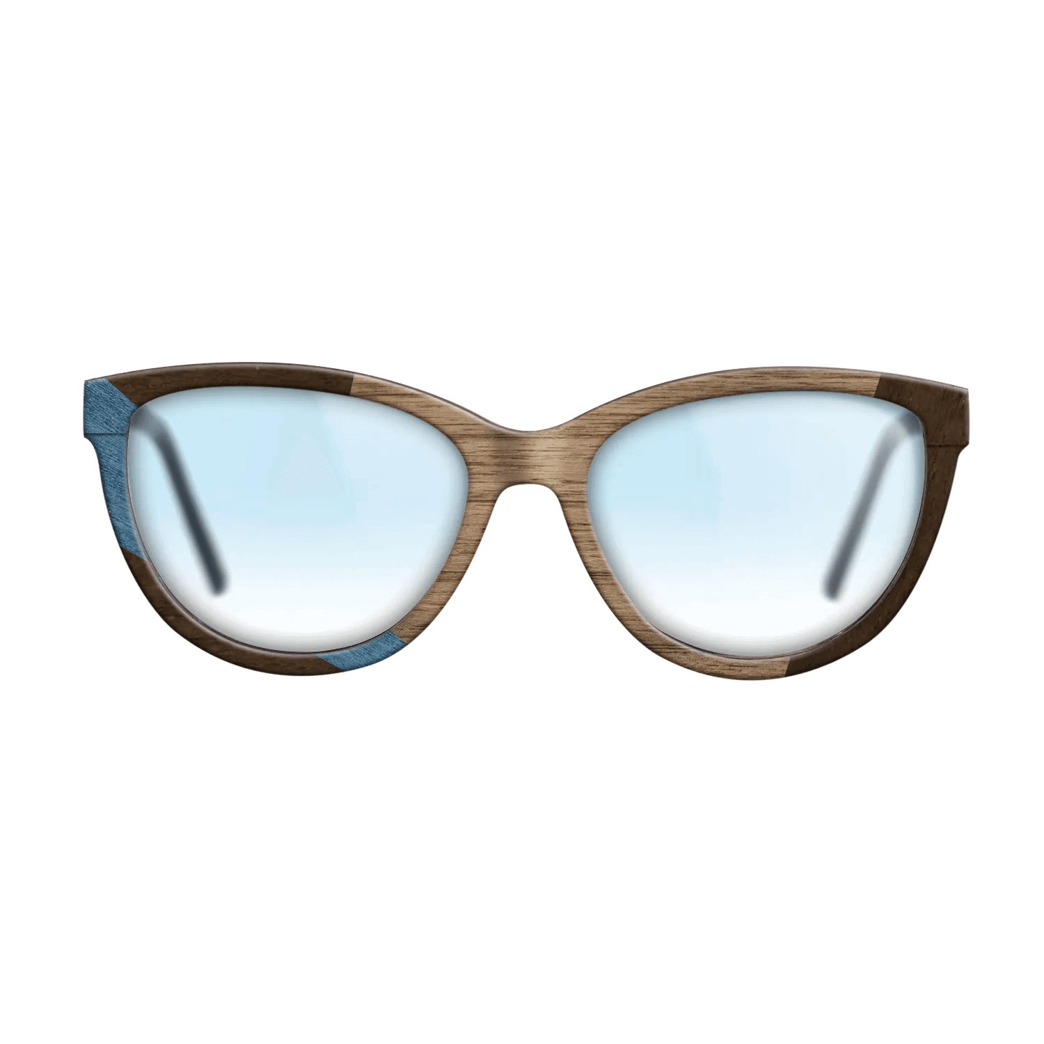 Fumed Oak,Walnut: Straight Grain,Poplar Dyed: Blue Denim,Ziricote Dark Quartered: Wedge - The Maiden - Cat - 1976 - SIRIS wood optic