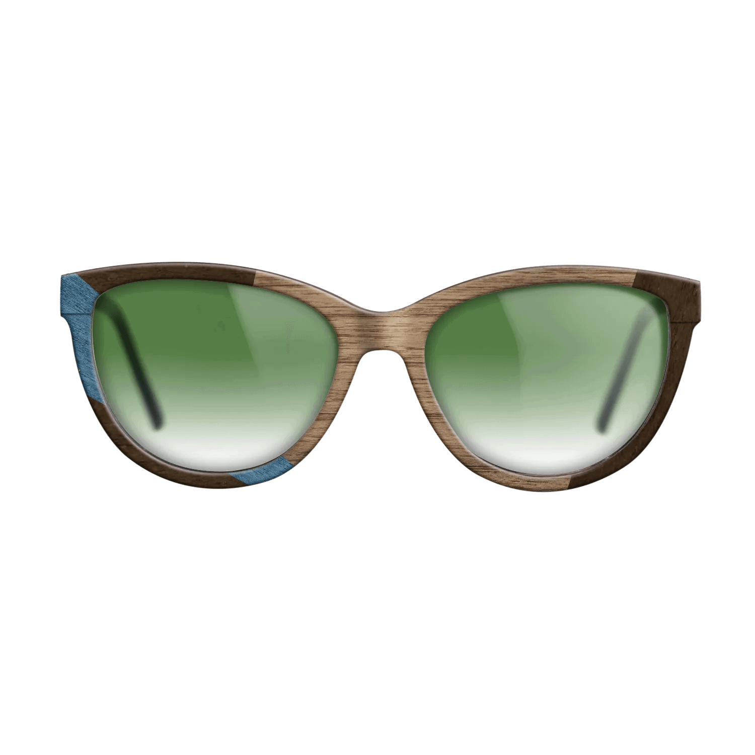 Fumed Oak,Walnut: Straight Grain,Poplar Dyed: Blue Denim,Ziricote Dark Quartered: Wedge - The Maiden - Cat - 1976 - SIRIS wood optic