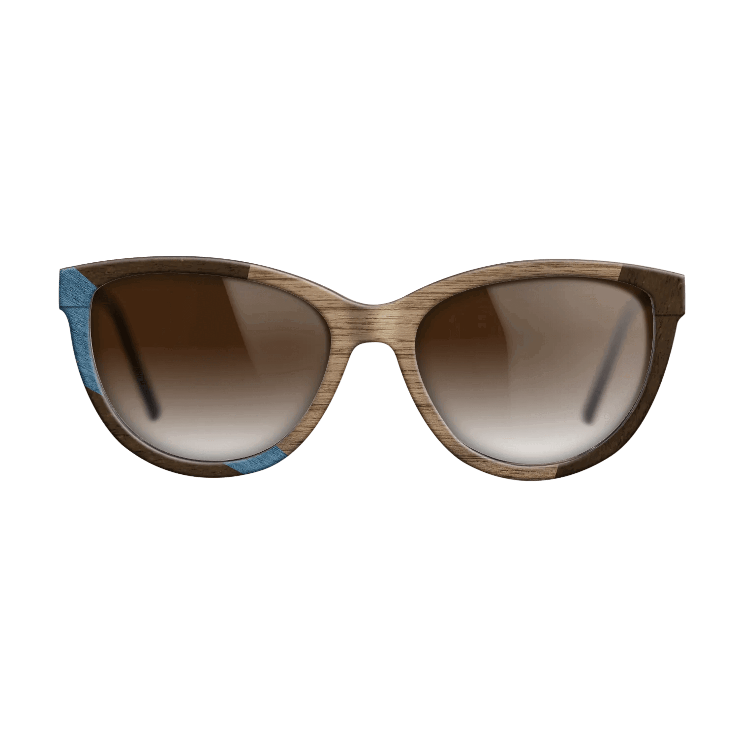 Fumed Oak,Walnut: Straight Grain,Poplar Dyed: Blue Denim,Ziricote Dark Quartered: Wedge - The Maiden - Cat - 1976 - SIRIS wood optic