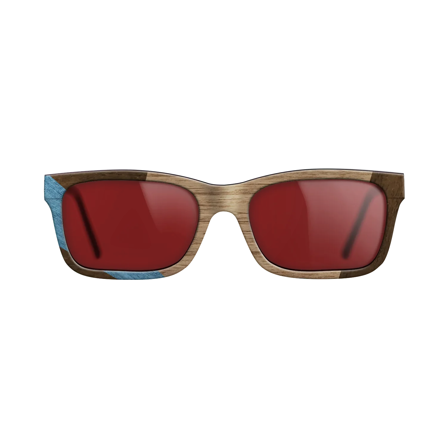 Fumed Oak,Walnut: Straight Grain,Poplar Dyed: Blue Denim,Ziricote Dark Quartered: Wedge - The Sage - Rectangle - 1976 - SIRIS wood optic