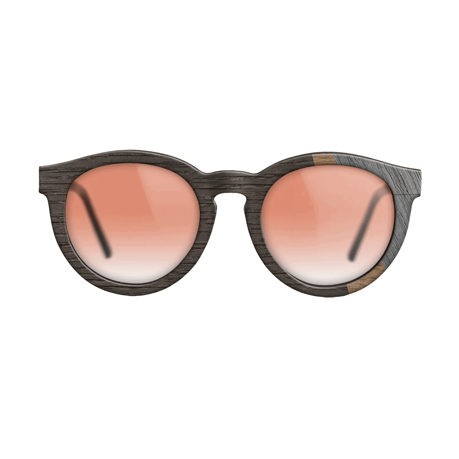 Fumed Oak,Walnut: Straight Grain,Poplar Dyed: Grey: Angle Cut - The Rebel - Round - SIRIS wood optic