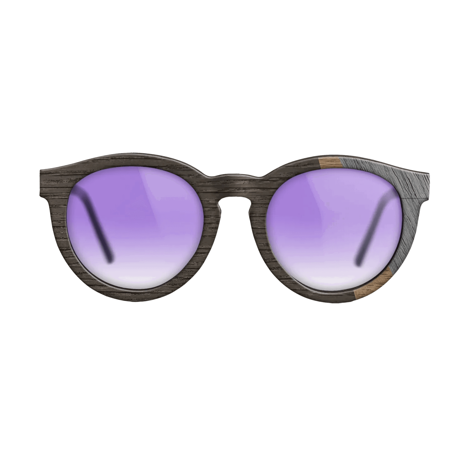 Fumed Oak,Walnut: Straight Grain,Poplar Dyed: Grey: Angle Cut - The Rebel - Round - SIRIS wood optic