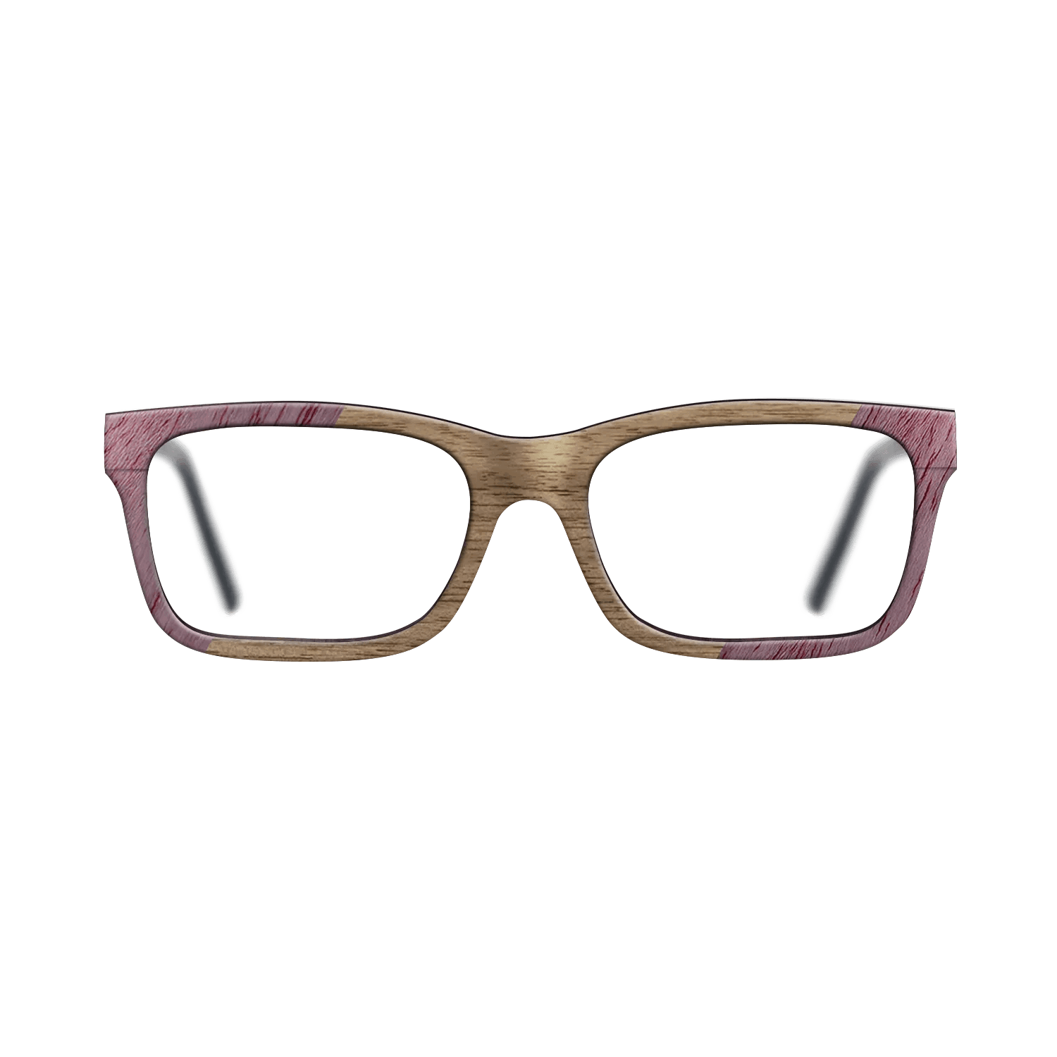 Fumed Oak,Walnut: Straight Grain,Poplar Dyed: Purple: Angle Cut - The Sage - Rectangle - 1710 - SIRIS wood optic