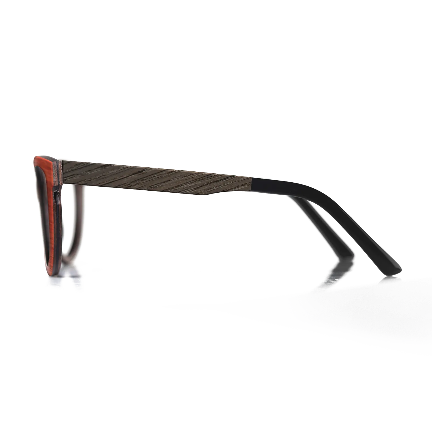 Fumed Oak,Walnut: Straight Grain,Poplar Dyed: Red: Angle Cut - The Maiden - Cat - 2019 - SIRIS wood optic