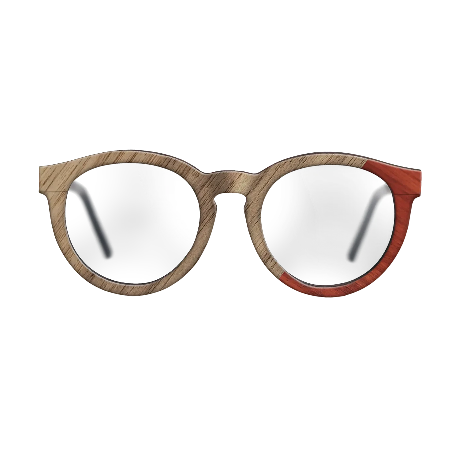 Fumed Oak,Walnut: Straight Grain,Poplar Dyed: Red: Angle Cut - The Rebel - Round - 2019 - SIRIS wood optic