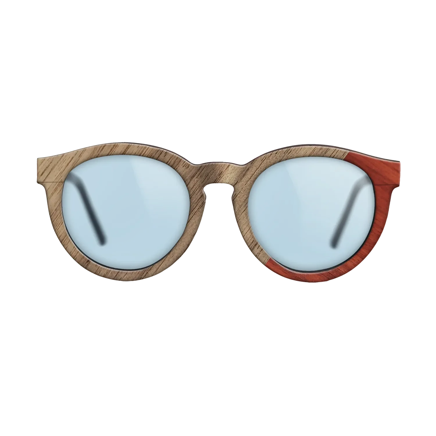 Fumed Oak,Walnut: Straight Grain,Poplar Dyed: Red: Angle Cut - The Rebel - Round - 2019 - SIRIS wood optic