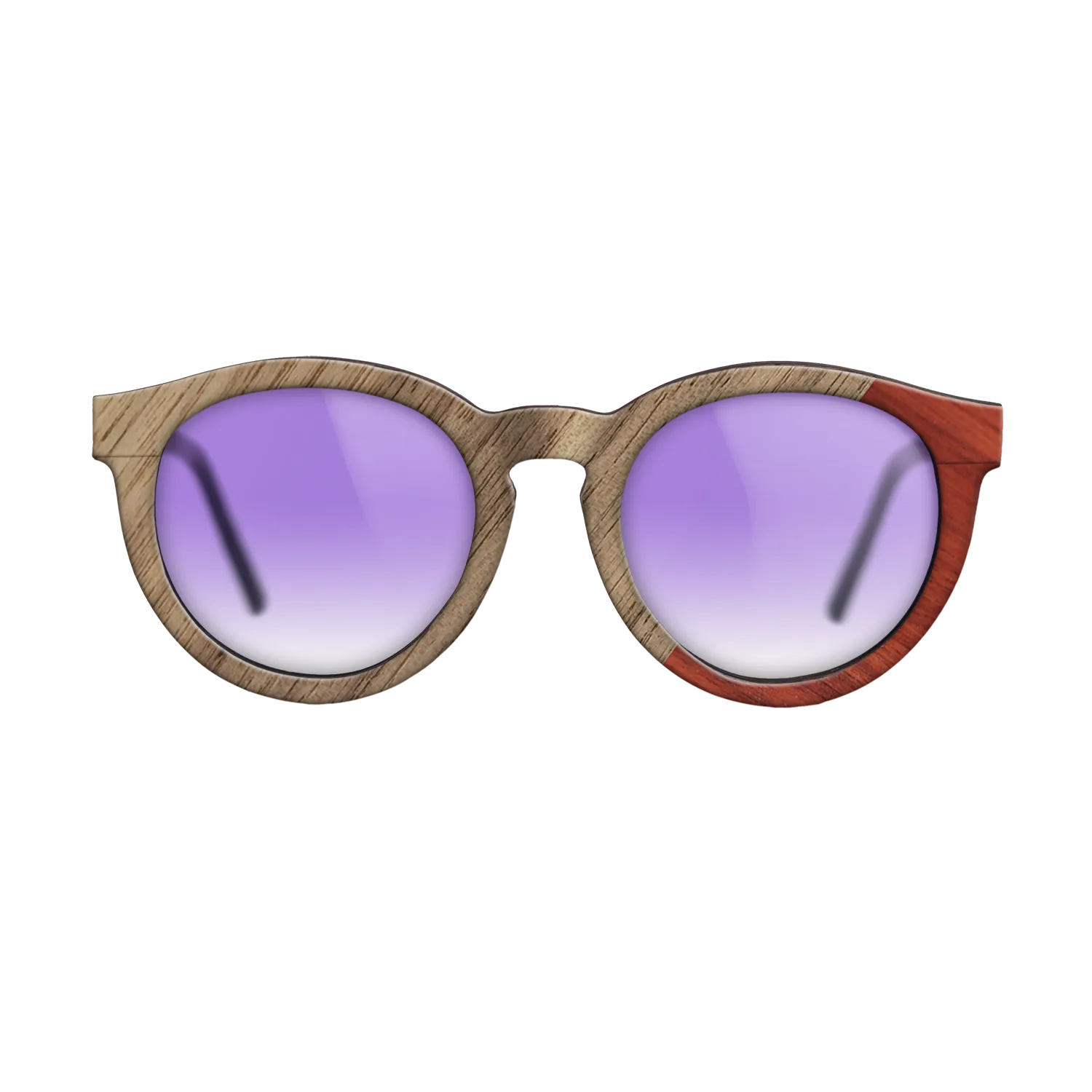 Fumed Oak,Walnut: Straight Grain,Poplar Dyed: Red: Angle Cut - The Rebel - Round - 2019 - SIRIS wood optic