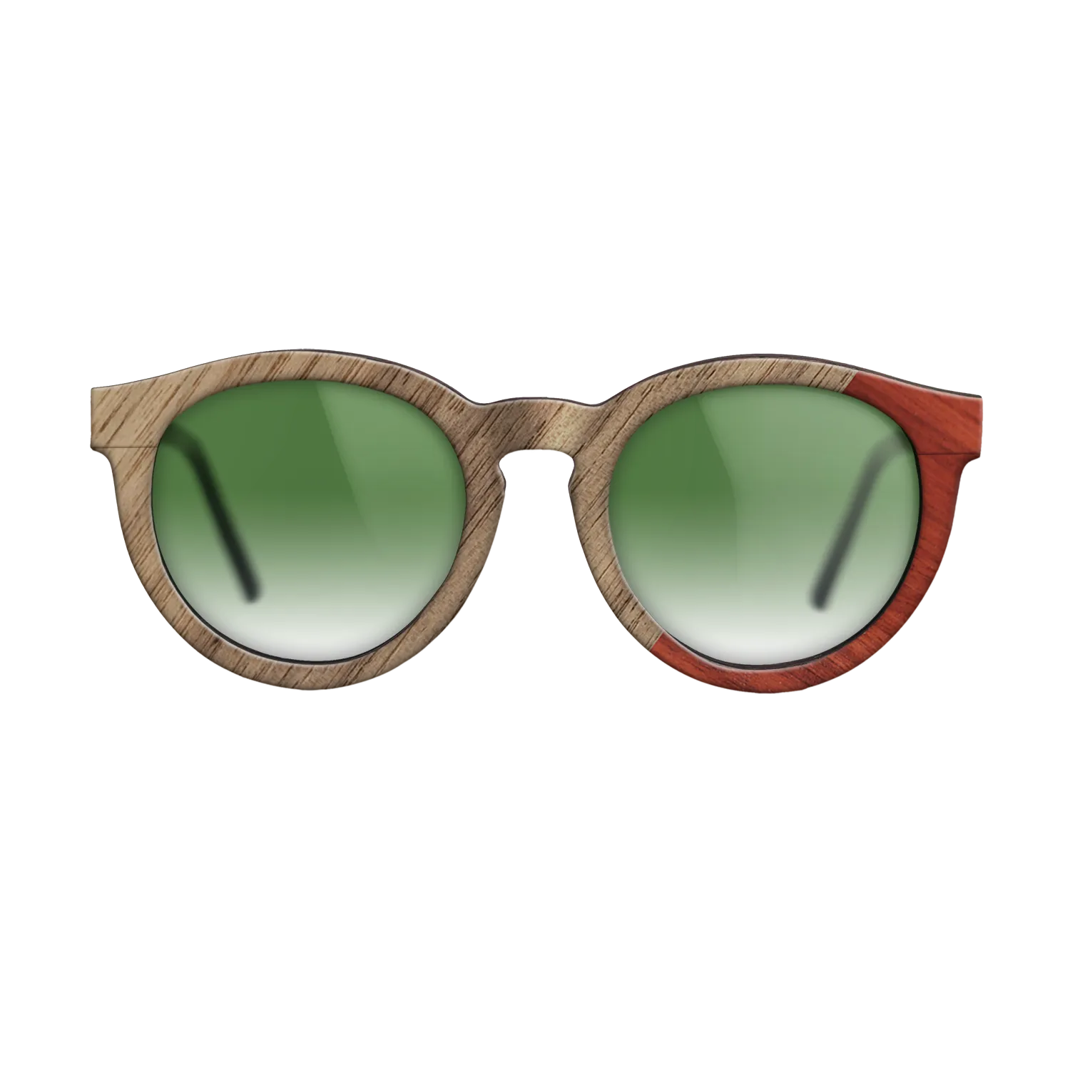 Fumed Oak,Walnut: Straight Grain,Poplar Dyed: Red: Angle Cut - The Rebel - Round - 2019 - SIRIS wood optic