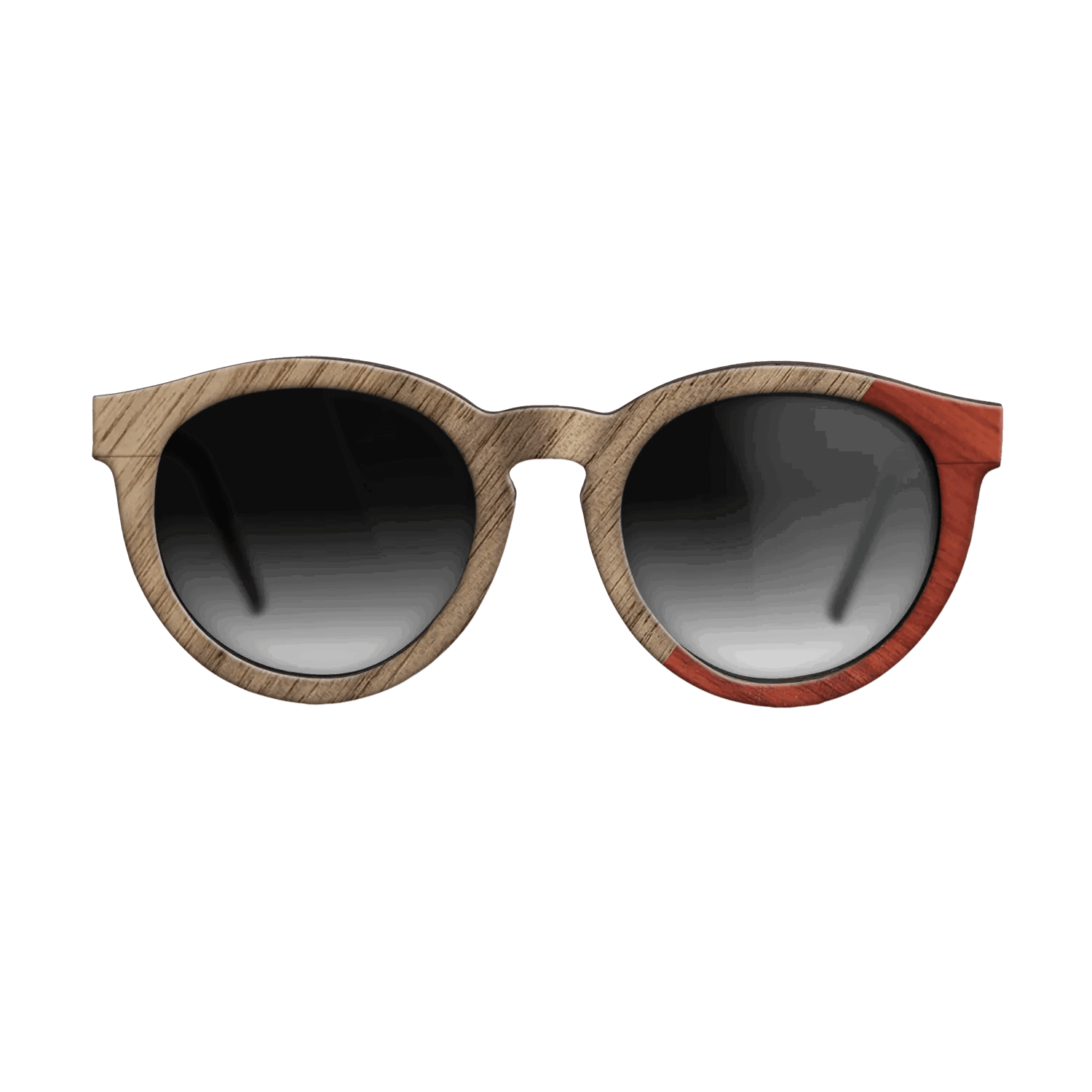 Fumed Oak,Walnut: Straight Grain,Poplar Dyed: Red: Angle Cut - The Rebel - Round - 2019 - SIRIS wood optic