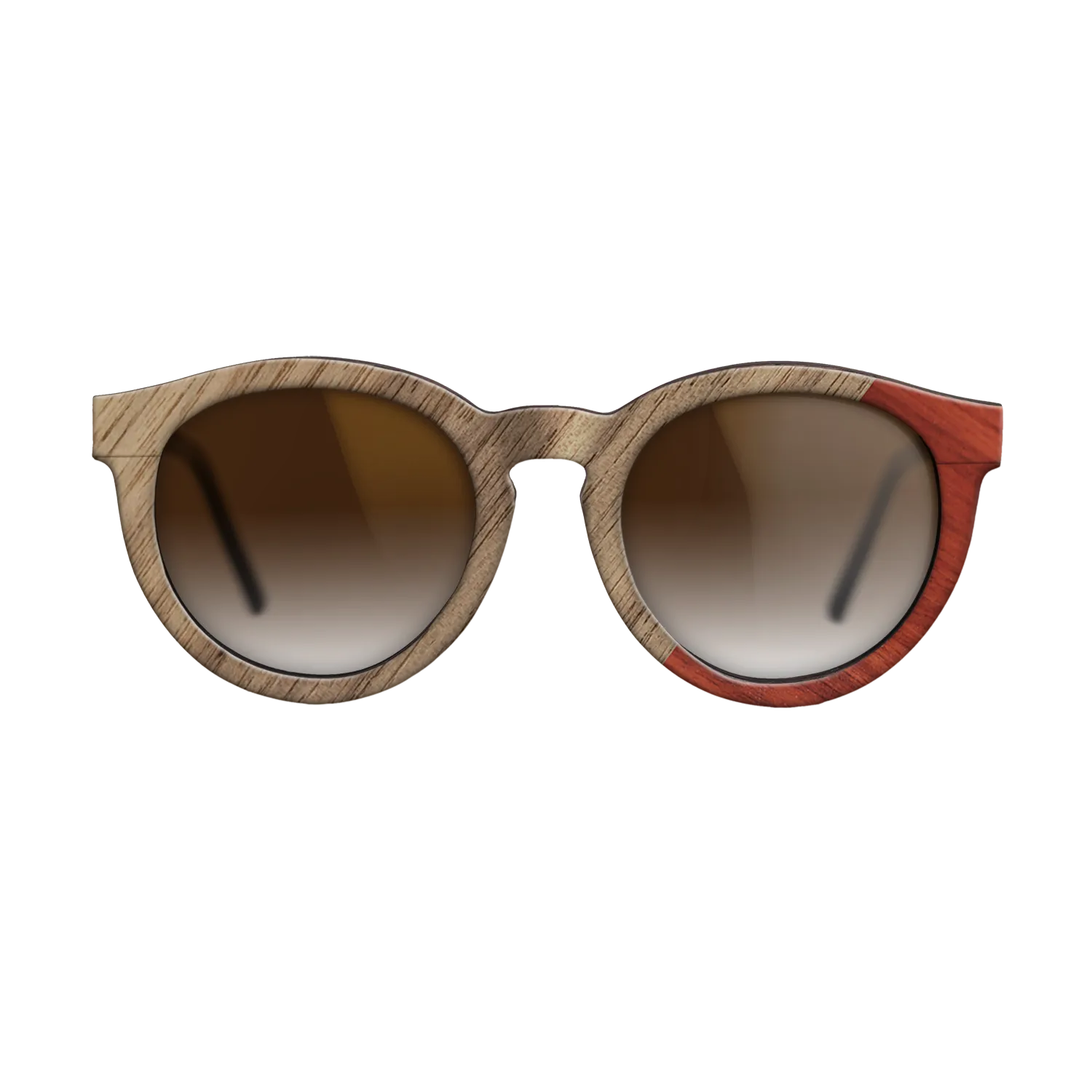 Fumed Oak,Walnut: Straight Grain,Poplar Dyed: Red: Angle Cut - The Rebel - Round - 2019 - SIRIS wood optic
