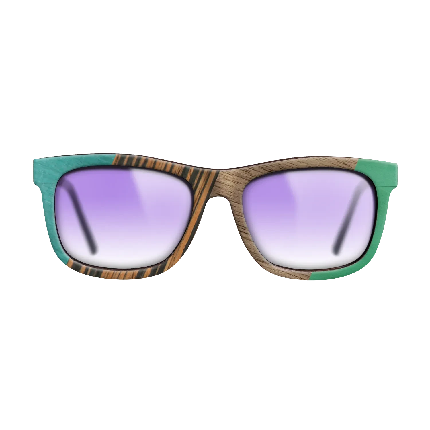 Fumed Oak,Walnut: Straight Grain,Poplar Dyed: Turquoise,Italian Ebony,Poplar Dyed: Green: Angle Cut - The Hero - Square - SIRIS wood optic