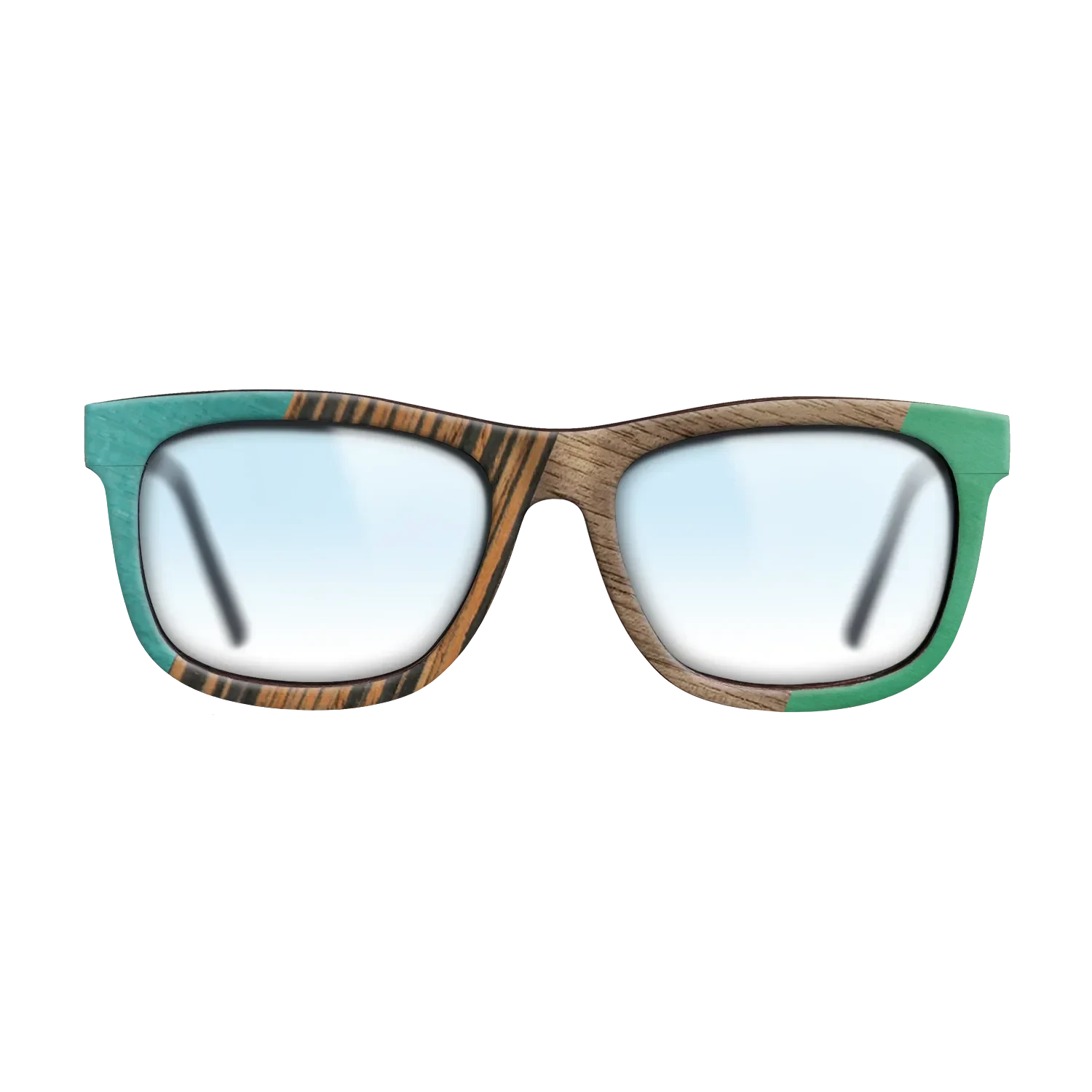 Fumed Oak,Walnut: Straight Grain,Poplar Dyed: Turquoise,Italian Ebony,Poplar Dyed: Green: Angle Cut - The Hero - Square - SIRIS wood optic