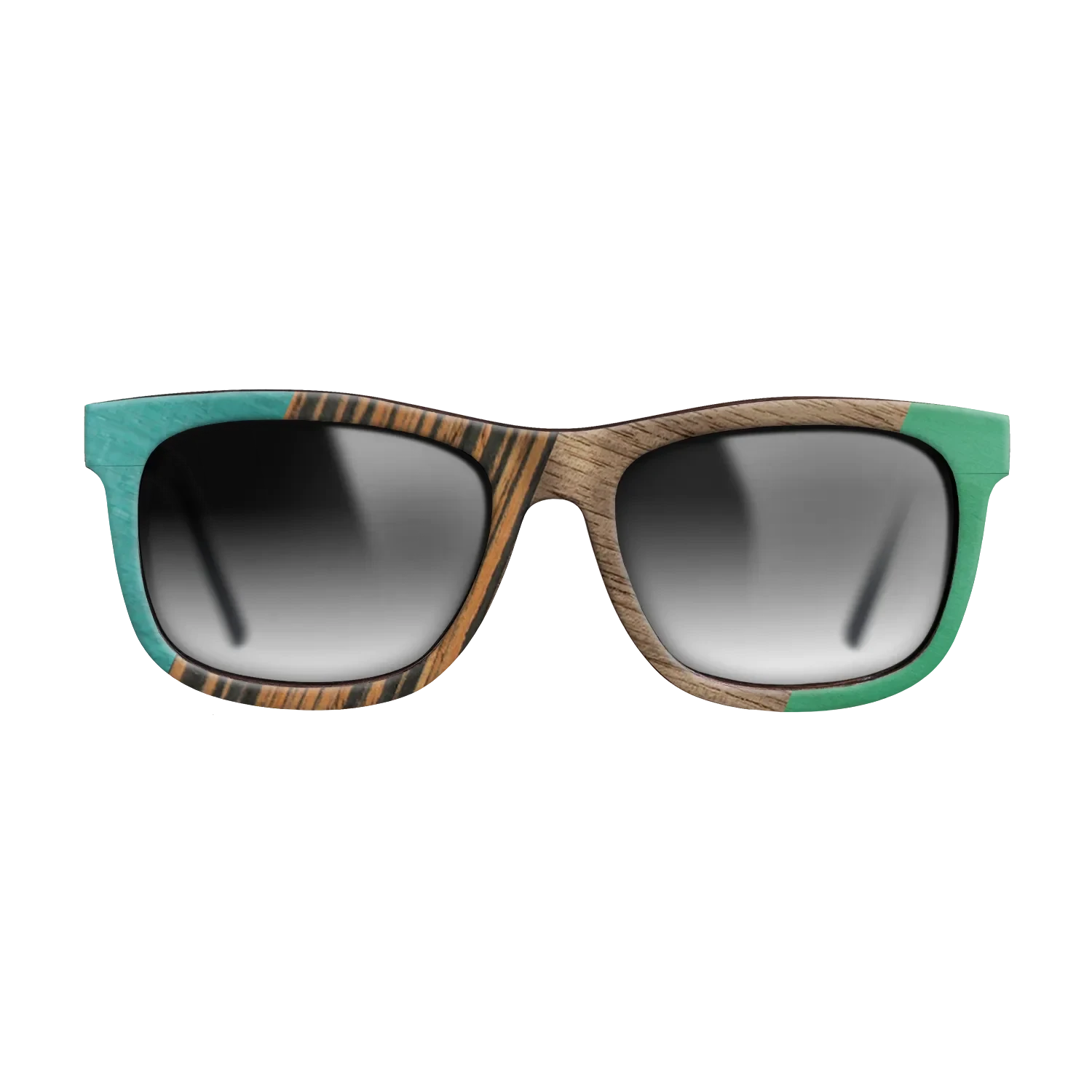 Fumed Oak,Walnut: Straight Grain,Poplar Dyed: Turquoise,Italian Ebony,Poplar Dyed: Green: Angle Cut - The Hero - Square - SIRIS wood optic