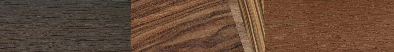 Fumed Oak,Walnut: Straight Grain,Santos Rosewood Dark,Wenge,Louro Preto: Wedge - The Hero - Square - SIRIS wood optic