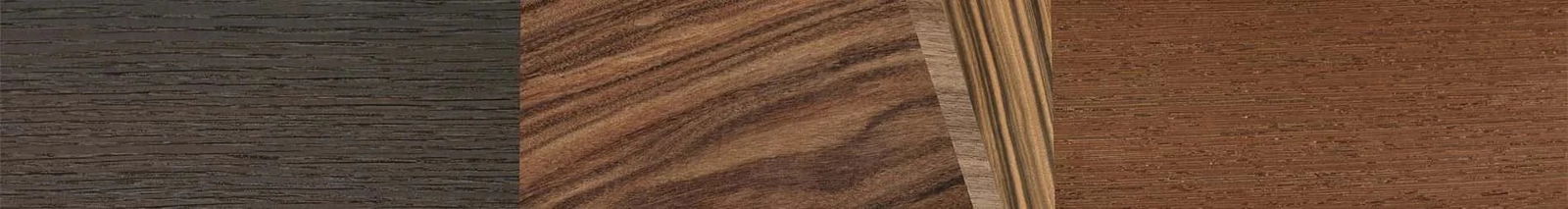 Fumed Oak,Walnut: Straight Grain,Santos Rosewood Dark,Wenge,Louro Preto: Wedge - The Rebel - Round - SIRIS wood optic