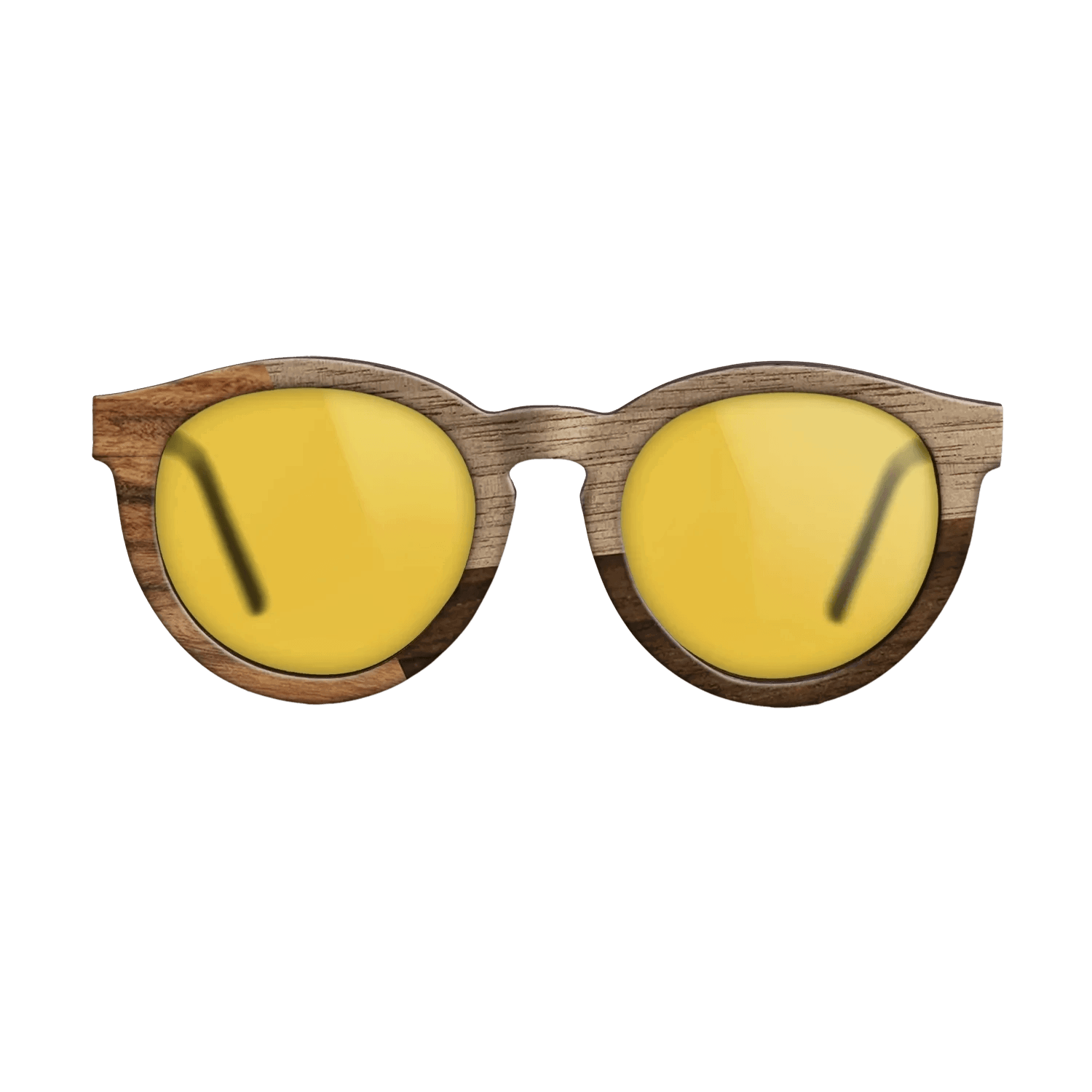 Fumed Oak,Walnut: Straight Grain,Santos Rosewood Dark,Ziricote Dark Quartered: Angle Cut - The Rebel - Round - 1223 - SIRIS wood optic