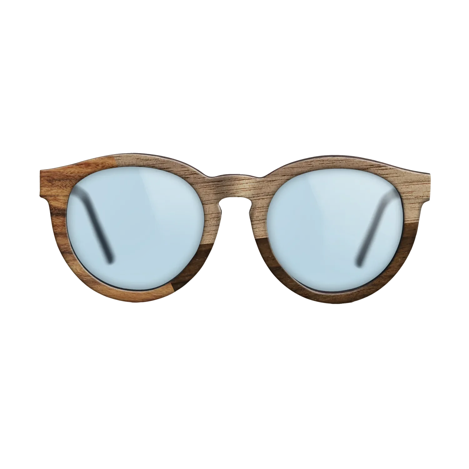Fumed Oak,Walnut: Straight Grain,Santos Rosewood Dark,Ziricote Dark Quartered: Angle Cut - The Rebel - Round - 1223 - SIRIS wood optic