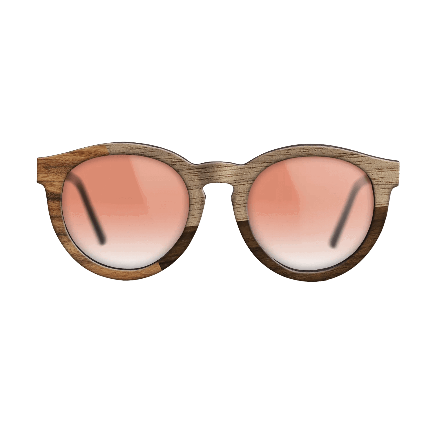 Fumed Oak,Walnut: Straight Grain,Santos Rosewood Dark,Ziricote Dark Quartered: Angle Cut - The Rebel - Round - 1223 - SIRIS wood optic