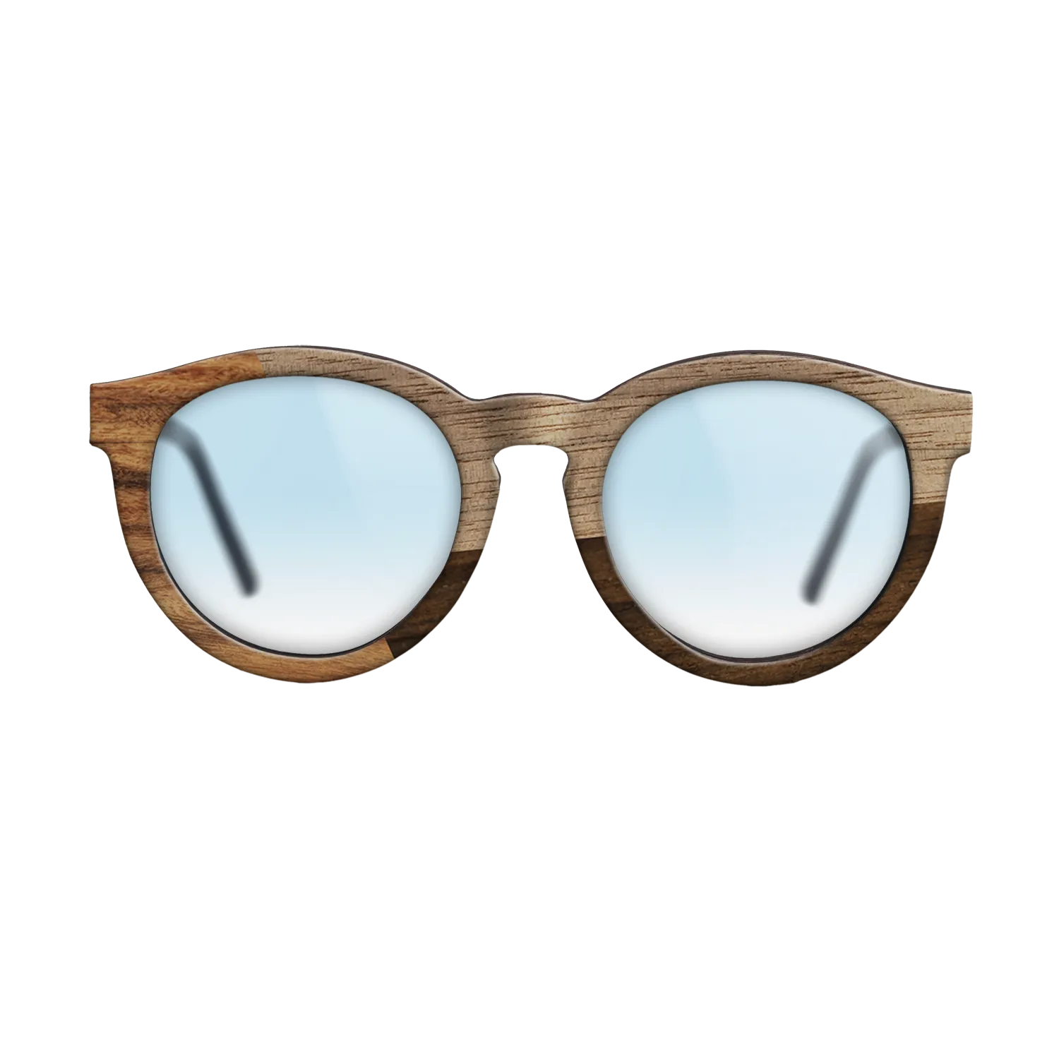 Fumed Oak,Walnut: Straight Grain,Santos Rosewood Dark,Ziricote Dark Quartered: Angle Cut - The Rebel - Round - 1223 - SIRIS wood optic