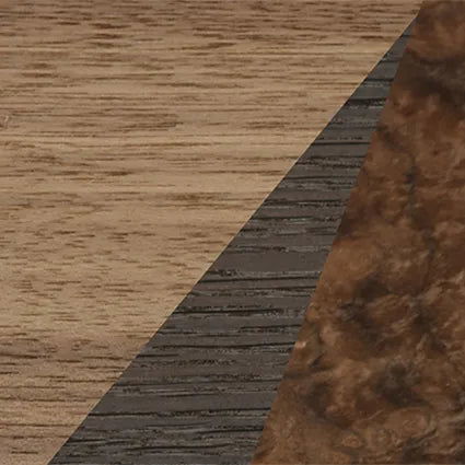 Fumed Oak,Walnut: Straight Grain,Walnut Burl: Angle Cut - The Hero - Square - SIRIS wood optic