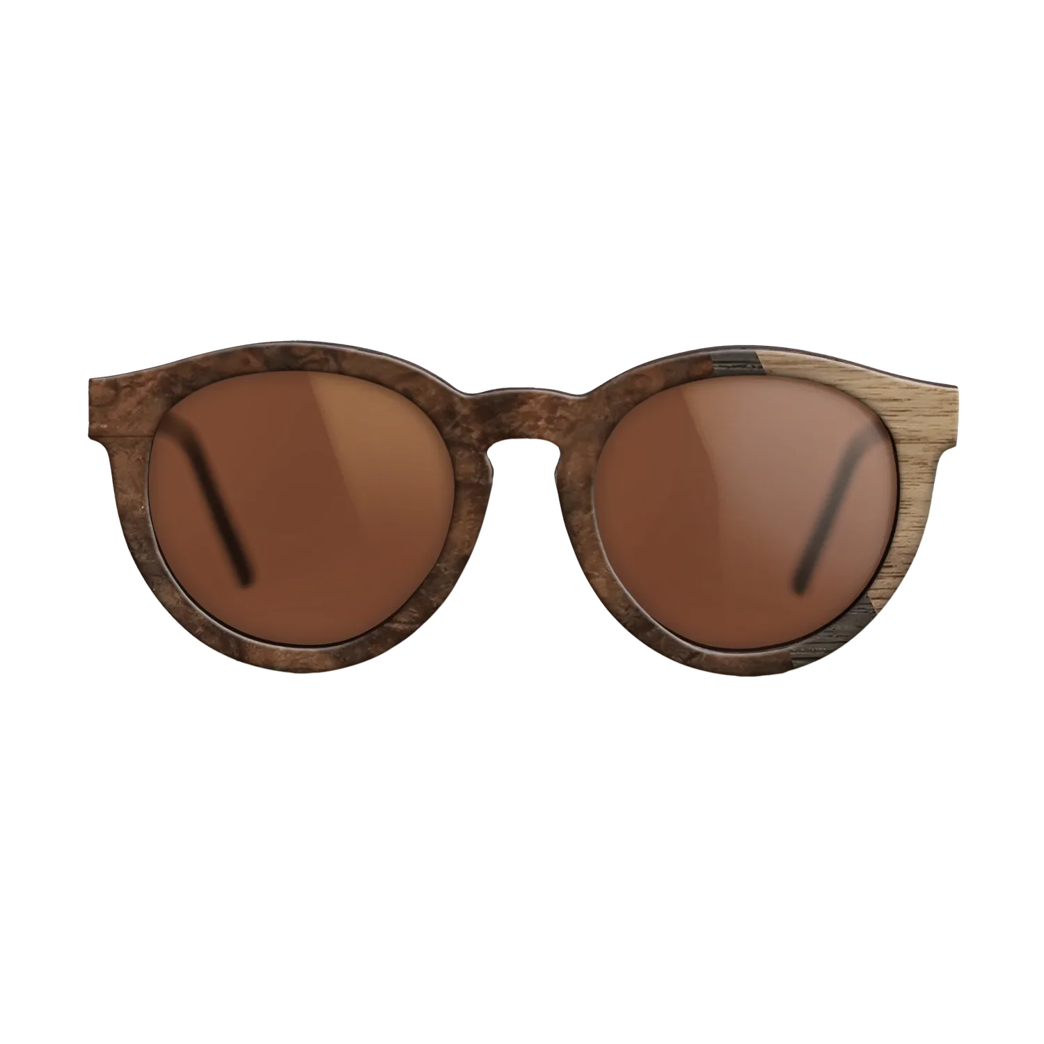 Fumed Oak,Walnut: Straight Grain,Walnut Burl: Angle Cut - The Rebel - Round - 1804 - SIRIS wood optic