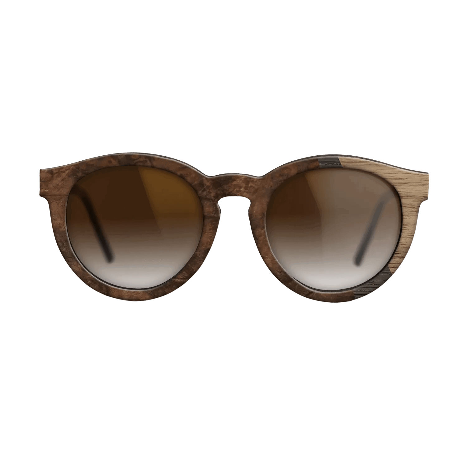Fumed Oak,Walnut: Straight Grain,Walnut Burl: Angle Cut - The Rebel - Round - 1804 - SIRIS wood optic